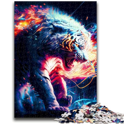 Puzzle für Erwachsene, 1000 Teile, schwierig, bunt, Tiger, Lernspiele, DIY-Spielzeug, ganze Familie, 38x26cm von LYXIANY