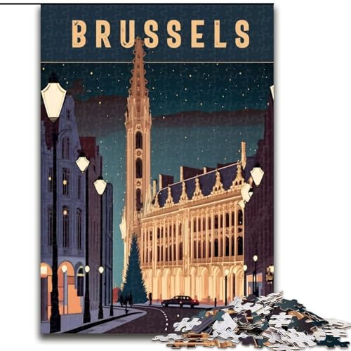 Puzzle für Erwachsene, 1000 Teile, schwierige Reise durch Brüssel, Belgien, anspruchsvolles Spiel und Familienspiel mit passendem Poster und Quizblatt, 50x75cm Puzzle für Erwachsene, 1000 Teile, schwierige Reise durch Brüssel, Belgien, anspruchsvolles Spiel und Familienspiel mit passendem Poster und Quizblatt, 50x75cm von LYXIANY