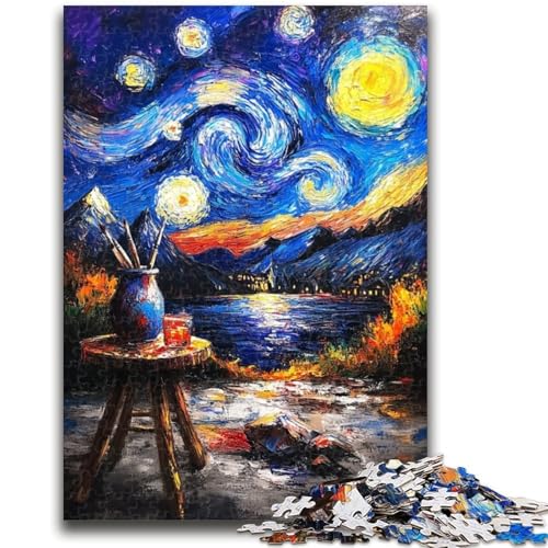 Puzzle für Erwachsene, 1000 Teile, schwieriges Malen unter dem Nachthimmel, Lernspiele, Lernspiel für Geburtstag, Weihnachten für und ab 14 Jahren, 50x75cm von LYXIANY