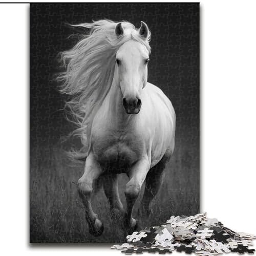 Puzzle für Erwachsene, 1000 Teile, weißes Pferd, Spielzeug, Lernspiele, Stressabbau, tolle Geschenke und Spielzeuge, 26x38cm Puzzle für Erwachsene, 1000 Teile, weißes Pferd, Spielzeug, Lernspiele, Stressabbau, tolle Geschenke und Spielzeuge, 26x38cm von LYXIANY