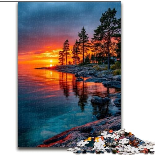 Puzzle für Erwachsene, 1000 Teile, wunderschöne Berge und Seen, pädagogisches Denkspiel, künstlerische Heim- und Bürodekoration, ab 14 Jahren (Größe 26x38cm) von LYXIANY