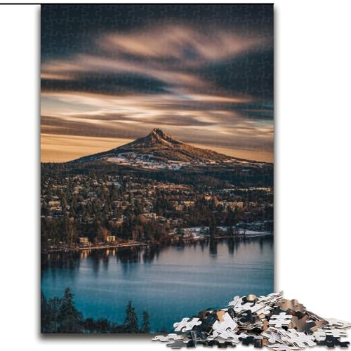 Puzzle für Erwachsene, 1000 Teile, wunderschöne Berge und Seen, pädagogisches Denkspiel, künstlerische Heim- und Bürodekoration, ab 14 Jahren (Größe 26x38cm) von LYXIANY