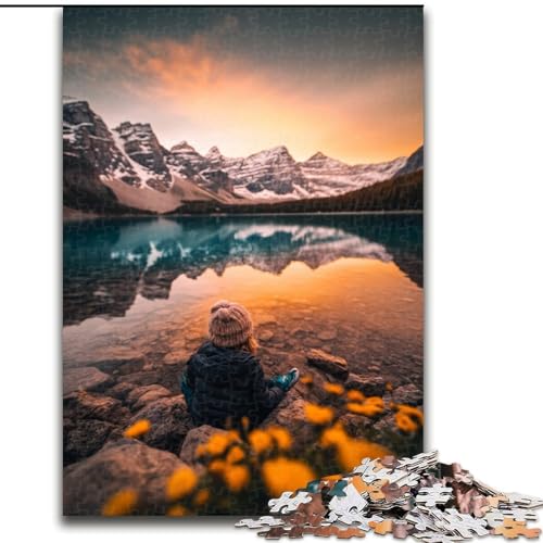 Puzzle für Erwachsene, 1000 Teile, wunderschöne Berge und Seen, pädagogisches Denkspiel, künstlerische Heim- und Bürodekoration, ab 14 Jahren (Größe 50x75cm) von LYXIANY
