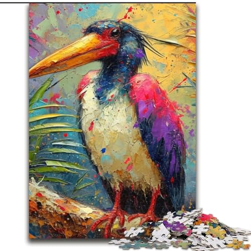 Puzzle für Erwachsene, 1000 Teile, wunderschöner Ibis, Lernspiele, Heimdekoration, ganze Familie (Größe 26x38cm) von LYXIANY