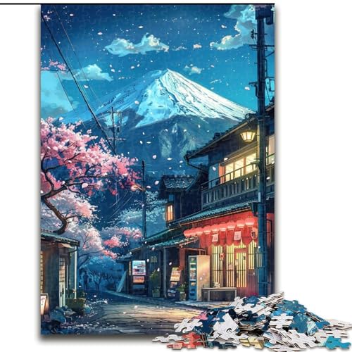 Puzzle für Erwachsene, 1000 Teile, wunderschönes Holzpuzzle mit dem Berg Fuji, interaktives Familienspiel, Bastelgeschenk mit farbenfrohen Kunstwerken, Größe 50x75cm Puzzle für Erwachsene, 1000 Teile, wunderschönes Holzpuzzle mit dem Berg Fuji, interaktives Familienspiel, Bastelgeschenk mit farbenfrohen Kunstwerken, Größe 50x75cm von LYXIANY