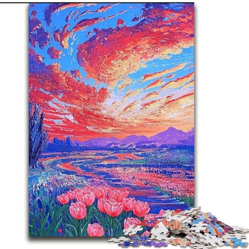 Puzzle für Erwachsene, 1000 Tulpenblüten aus Karton, für Teenager ab 14 Jahren, Heimdekoration, Größe 38x26cm, DIY-Kunstdekor Puzzle für Erwachsene, 1000 Tulpenblüten aus Karton, für Teenager ab 14 Jahren, Heimdekoration, Größe 38x26cm, DIY-Kunstdekor von LYXIANY