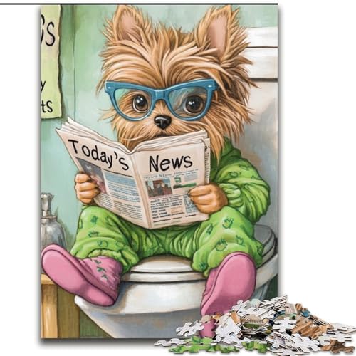 Puzzle für Erwachsene, 1000 Yorkshire Terrier Go Toilet, Puzzles für Erwachsene, Heimdekoration, Denksportspiel für Teenager und Familieninteraktion, Größe: 50x75cm Puzzle für Erwachsene, 1000 Yorkshire Terrier Go Toilet, Puzzles für Erwachsene, Heimdekoration, Denksportspiel für Teenager und Familieninteraktion, Größe: 50x75cm von LYXIANY