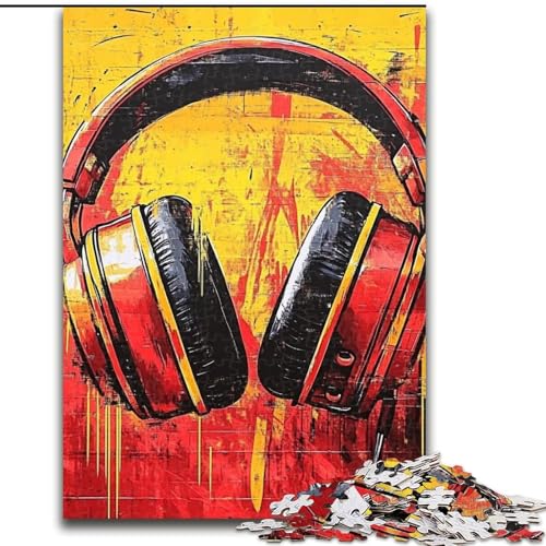 Puzzle für Erwachsene, 1000 künstlerische Kopfhörer, für Kinder ab 14 Jahren. Jedes Teil ist einzigartig – lustiges und herausforderndes Spiel für die ganze Familie. Tolles Geschenk (Größe 26x38cm) von LYXIANY