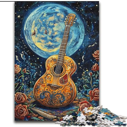 Puzzle für Erwachsene, 1000-teiliges Art-Gitarren-Puzzle aus Holz, anspruchsvolles Denkspiel für Teenager, Spaß für den Familienspieleabend, Größe 50x75cm Puzzle für Erwachsene, 1000-teiliges Art-Gitarren-Puzzle aus Holz, anspruchsvolles Denkspiel für Teenager, Spaß für den Familienspieleabend, Größe 50x75cm von LYXIANY