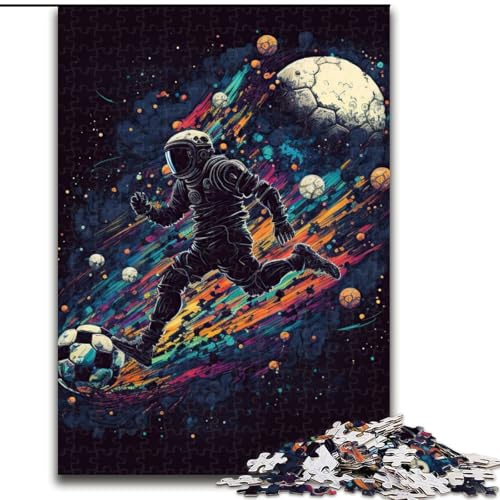 Puzzle für Erwachsene, 1000-teiliges Astronauten-Spiel, Fußball, 1000-teiliges Puzzle-Geschenk, anspruchsvolles DIY-Denkspiel für Teenager, Größe 38x26cm von LYXIANY