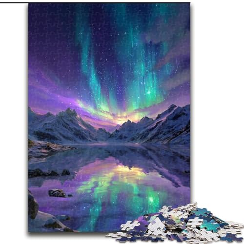 Puzzle für Erwachsene, 1000-teiliges Aurora-Puzzle, pädagogisches Denkspiel, künstlerische Heim- und Bürodekoration, ab 14 Jahren (Größe 50x75cm) von LYXIANY