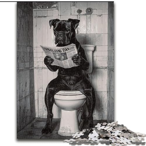 Puzzle für Erwachsene, 1000-teiliges Boxer-Hunde-Puzzle, anspruchsvolles Denkspiel für Teenager, perfekt als Heimdekoration oder Geschenk (Größe 26x38cm) von LYXIANY