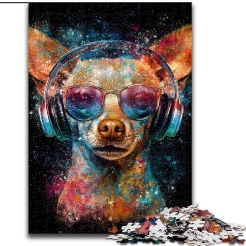 Puzzle für Erwachsene, 1000-teiliges Chihuahua-Puzzle mit Kopfhörern aus Holz, anspruchsvolles DIY-Denkspiel, interaktives Familienspiel, Größe 50x75cm Puzzle für Erwachsene, 1000-teiliges Chihuahua-Puzzle mit Kopfhörern aus Holz, anspruchsvolles DIY-Denkspiel, interaktives Familienspiel, Größe 50x75cm von LYXIANY