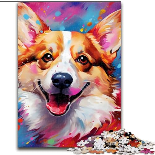 Puzzle für Erwachsene, 1000-teiliges Corgi-Puzzle für Erwachsene, Größe: 50x75cm, anspruchsvolles Denkspiel – entspannendes Spielzeug für Teenager von LYXIANY
