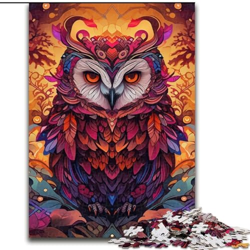 Puzzle für Erwachsene, 1000-teiliges Eulen-Puzzle für Erwachsene, DIY-Geschenk zur Heimdekoration, Denksportaufgabe für Erwachsene, Größe: 38x26cm Puzzle für Erwachsene, 1000-teiliges Eulen-Puzzle für Erwachsene, DIY-Geschenk zur Heimdekoration, Denksportaufgabe für Erwachsene, Größe: 38x26cm von LYXIANY
