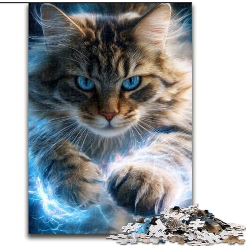 Puzzle für Erwachsene, 1000-teiliges Fantasy-Katzen-Puzzle aus Karton, anspruchsvolles Denkspiel für Teenager, Spaß für den Familienspieleabend, Größe 26X38cm von LYXIANY