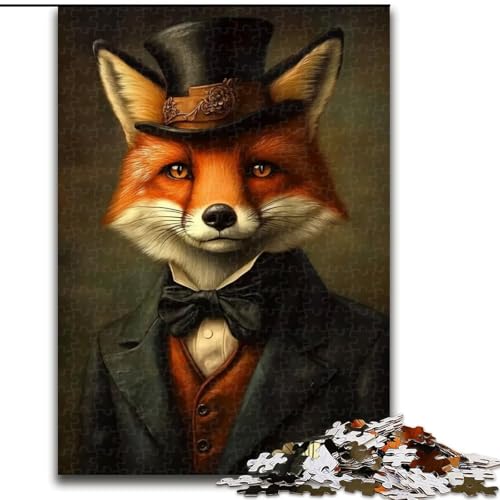 Puzzle für Erwachsene, 1000-teiliges Fuchs-im-Anzug-Puzzle aus Holz, anspruchsvolles Denkspiel für Teenager, perfekt als Heimdekoration oder Geschenk, Größe 50x75cm Puzzle für Erwachsene, 1000-teiliges Fuchs-im-Anzug-Puzzle aus Holz, anspruchsvolles Denkspiel für Teenager, perfekt als Heimdekoration oder Geschenk, Größe 50x75cm von LYXIANY