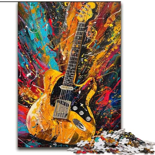 Puzzle für Erwachsene, 1000-teiliges Gitarren-Ölgemälde-Puzzle aus Holz, anspruchsvolles Denkspiel für Teenager und Familien, Größe 50x75cm Puzzle für Erwachsene, 1000-teiliges Gitarren-Ölgemälde-Puzzle aus Holz, anspruchsvolles Denkspiel für Teenager und Familien, Größe 50x75cm von LYXIANY