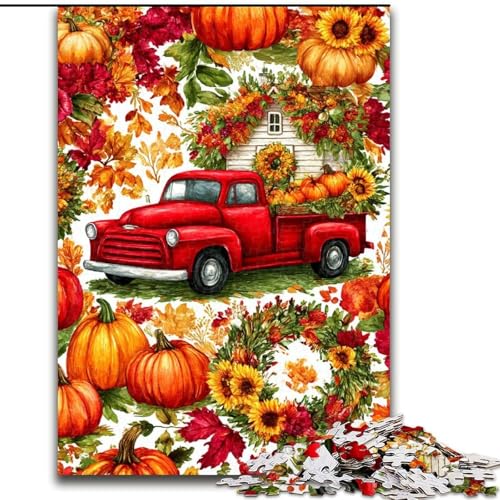Puzzle für Erwachsene, 1000-teiliges Halloween-Auto-Puzzle aus Holz, anspruchsvolles Denkspiel für Teenager und Familien, Größe 50x75cm von LYXIANY