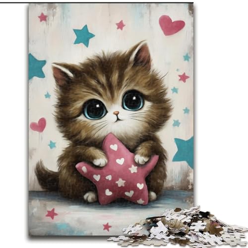 Puzzle für Erwachsene, 1000-teiliges Kätzchen-Puzzle aus Holz, anspruchsvolles Denkspiel für Teenager und Familien, Größe 50x75cm Puzzle für Erwachsene, 1000-teiliges Kätzchen-Puzzle aus Holz, anspruchsvolles Denkspiel für Teenager und Familien, Größe 50x75cm von LYXIANY