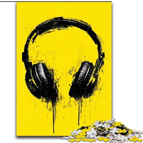 Puzzle für Erwachsene, 1000-teiliges Kopfhörer-Puzzle, kreatives Familienspiel und Heimdekoration, Teenager (Größe 26x38cm) von LYXIANY