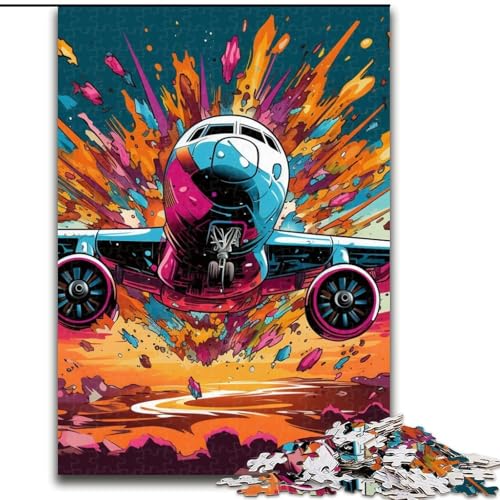 Puzzle für Erwachsene, 1000-teiliges Kunst-Flugzeug-Puzzle für Erwachsene, 26x38cm, Eltern, Partner, Freunde – ab 14 Jahren von LYXIANY