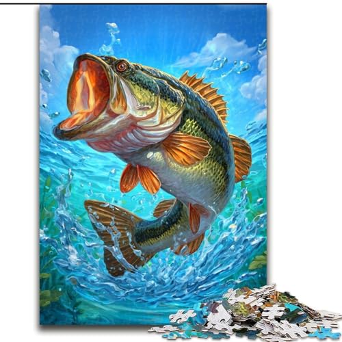 Puzzle für Erwachsene, 1000-teiliges Lachs-Puzzle aus Holz, anspruchsvolles Denkspiel für Teenager und Familien, Größe 50x75cm von LYXIANY