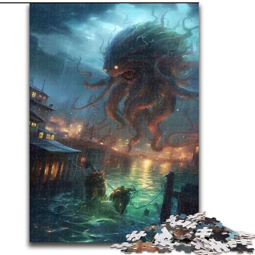 Puzzle für Erwachsene, 1000-teiliges Monster Rise-Puzzle, 1000 Teile für Erwachsene, herausfordernd und unterhaltsam, Familienaktivität, Größe 38x26cm von LYXIANY