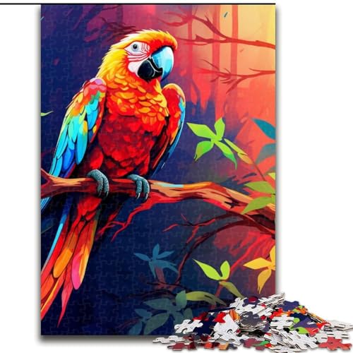 Puzzle für Erwachsene, 1000-teiliges Papageien-Kunstpuzzle für Erwachsene, perfekt für Familienfeiern, Geburtstage, Feiertage, Größe: 50x75cm von LYXIANY