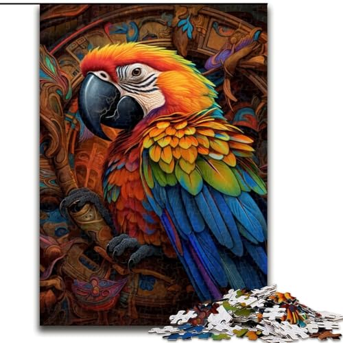 Puzzle für Erwachsene, 1000-teiliges Papageien-Kunstpuzzle für Erwachsene, perfekt für Familienfeiern, Geburtstage, Feiertage, Größe: 50x75cm von LYXIANY