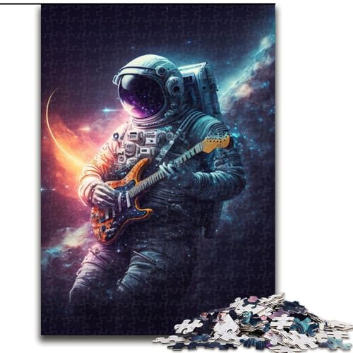 Puzzle für Erwachsene, 1000-teiliges Puzzle, Astronaut spielt Gitarre, Quizspiel, Wanddekoration, einzigartige Geburtstags (Größe 50x75cm) von LYXIANY