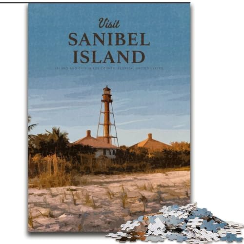 Puzzle für Erwachsene, 1000-teiliges Puzzle, Besuchen Sie Sanibel, Quizspiel, ganze Familie (50x75cm),1000 Teile von LYXIANY