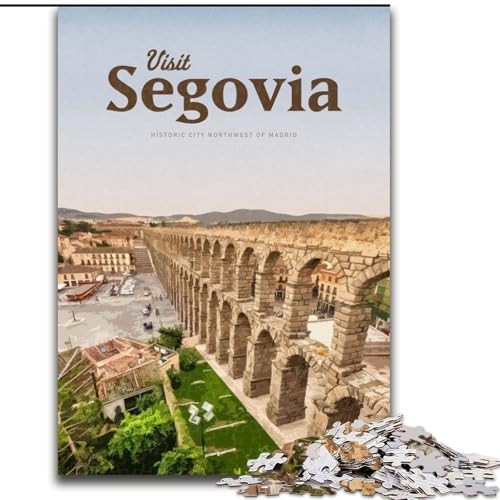 Puzzle für Erwachsene, 1000-teiliges Puzzle, Besuchen Sie Segovia, Quizspiel, ganze Familie (26x38cm),1000 Teile von LYXIANY
