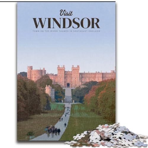 Puzzle für Erwachsene, 1000-teiliges Puzzle, Besuchen Sie Windsor, Quizspiel, ganze Familie (50x75cm),1000 Teile von LYXIANY