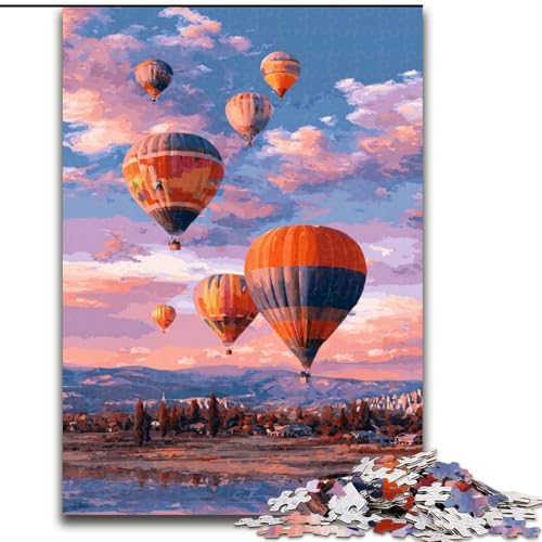Puzzle für Erwachsene, 1000-teiliges Puzzle, Heißluftballon, Quizspiel, stärkt die Liebe zwischen Paaren, für Kinder ab 14 Jahren (Größe 50x75cm) von LYXIANY