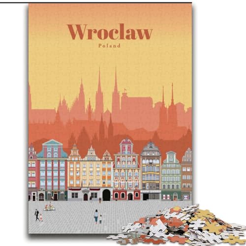 Puzzle für Erwachsene, 1000-teiliges Puzzle, Reise nach Breslau, Quizspiel, ganze Familie (38x52cm),1000 Teile von LYXIANY