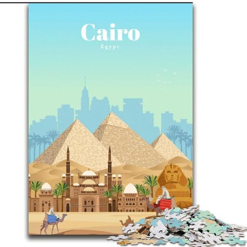 Puzzle für Erwachsene, 1000-teiliges Puzzle, Reise nach Kairo, Quizspiel, ganze Familie (50x75cm),1000 Teile von LYXIANY