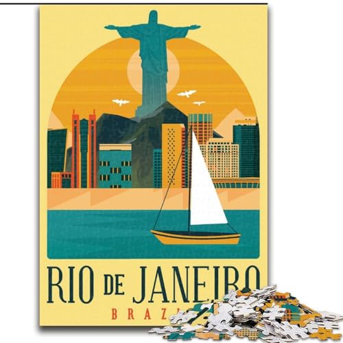 Puzzle für Erwachsene, 1000-teiliges Puzzle, Rio De Janeiro-Quizspiel, ganze Familie (50x75cm),1000 Teile von LYXIANY
