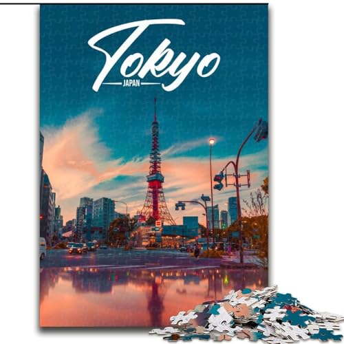 Puzzle für Erwachsene, 1000-teiliges Puzzle, Tokio-Quizspiel, ganze Familie (50x75cm),1000 Teile von LYXIANY
