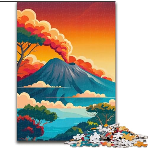 Puzzle für Erwachsene, 1000-teiliges Puzzle, Vesuvlandschaft, Italien, Quizspiel, ganze Familie (50x75cm),1000 Teile von LYXIANY