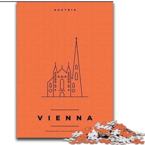 Puzzle für Erwachsene, 1000-teiliges Puzzle, Wien, Österreich, Quizspiel, ganze Familie (26x38cm),1000 Teile von LYXIANY