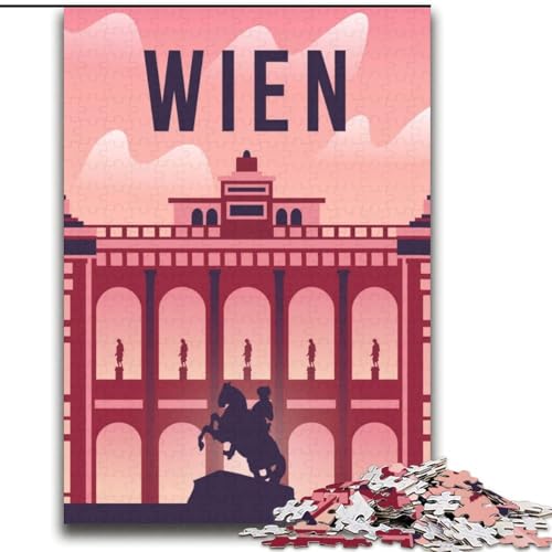 Puzzle für Erwachsene, 1000-teiliges Puzzle, Wien-Quizspiel, ganze Familie (38x52cm),1000 Teile von LYXIANY