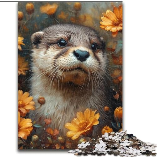 Puzzle für Erwachsene, 1000-teiliges Puzzle Blumenotter, Quizspiel zur Stärkung der Liebe zwischen Paaren für Kinder ab 14 Jahren (Größe 50x75cm) von LYXIANY