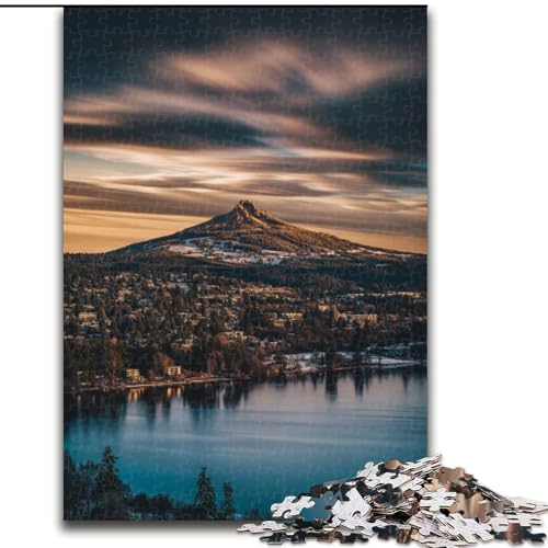 Puzzle für Erwachsene, 1000-teiliges Puzzle Wunderschöne Berge und Seen, Quizspiel zur Stärkung der Liebe zwischen Paaren für Kinder ab 14 Jahren (Größe 50x75cm) von LYXIANY