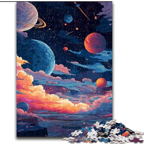 Puzzle für Erwachsene, 1000-teiliges Weltraum-Universum-Puzzle aus Karton, anspruchsvolles DIY-Denkspiel, interaktives Familienspiel, Größe 38x26cm von LYXIANY