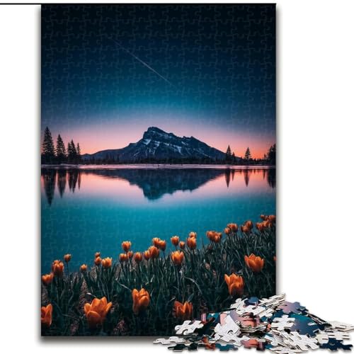 Puzzle für Erwachsene, 1000 wunderschöne Berge und Seen, anspruchsvolles Denkspiel, Familienaktivität, Heimdekoration, (Größe 26x38cm) von LYXIANY