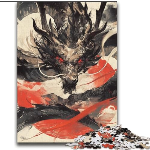 Puzzle für Erwachsene, 2000 Aquarell-Puzzles, chinesischer Drache, Lernspiele, Heimdekoration, Geburtstagsgeschenk, Geschenke für Kinder ab 14 Jahren, 70x100cm von LYXIANY