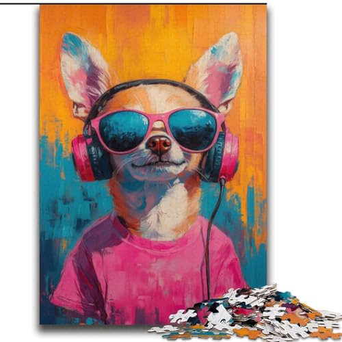 Puzzle für Erwachsene, 2000 Teile, Chihuahua, Musik hören, hilft dem Gehirn, süchtig machendes Spielzeug zu trainieren, um die Geduld der Eltern-Kind-Interaktion zu fördern, 70x100cm Puzzle für Erwachsene, 2000 Teile, Chihuahua, Musik hören, hilft dem Gehirn, süchtig machendes Spielzeug zu trainieren, um die Geduld der Eltern-Kind-Interaktion zu fördern, 70x100cm von LYXIANY