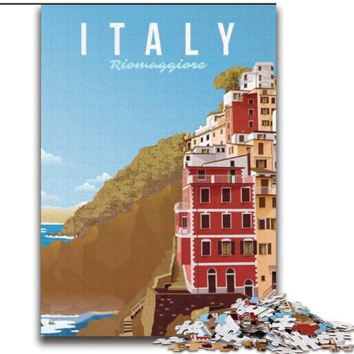 Puzzle für Erwachsene, 2000 Teile, Italien, Riomaggiore, geeignet für Personen ab 14 Jahren, anspruchsvoll zu vervollständigen, Aber lustig und humorvoll, tolles Geschenk, 70x100cm Puzzle für Erwachsene, 2000 Teile, Italien, Riomaggiore, geeignet für Personen ab 14 Jahren, anspruchsvoll zu vervollständigen, Aber lustig und humorvoll, tolles Geschenk, 70x100cm von LYXIANY