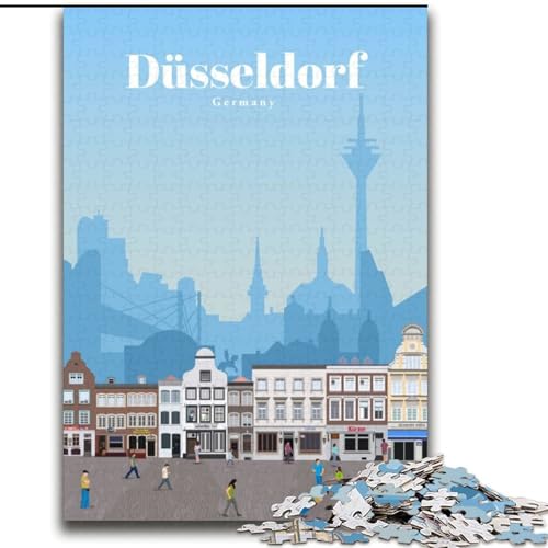 Puzzle für Erwachsene, 2000 Teile, Reise nach Düsseldorf, hilft dem Gehirn, süchtig machendes Spielzeug zu trainieren, um Geduld zu fördern, Geschenk zum Geburtstag, 70x100cm Puzzle für Erwachsene, 2000 Teile, Reise nach Düsseldorf, hilft dem Gehirn, süchtig machendes Spielzeug zu trainieren, um Geduld zu fördern, Geschenk zum Geburtstag, 70x100cm von LYXIANY